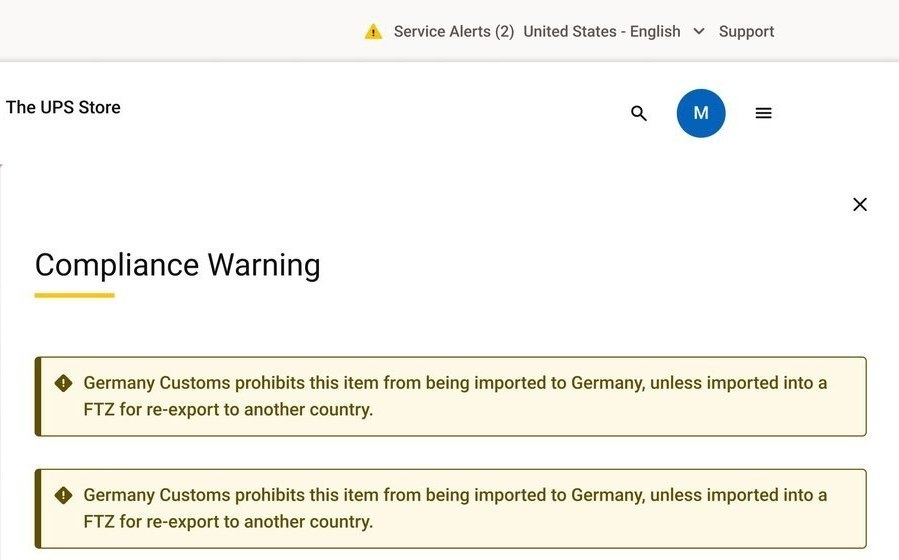 Compliance warning detail